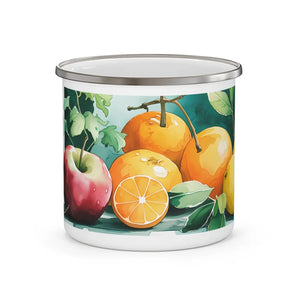 Rugged Enamel Camping Mug - Oranges Design 12oz - Dipaliz - Mugs