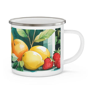 Rugged Enamel Camping Mug - Oranges Design 12oz - Dipaliz - Mugs
