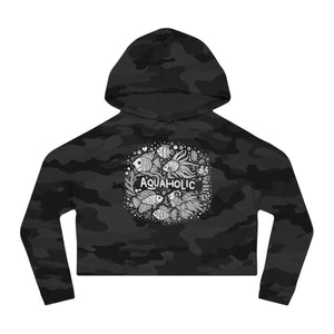 Aqua Holic Cropped Hoodie - Beach Vibes Fleece - Dipaliz - Hoodies - Xs