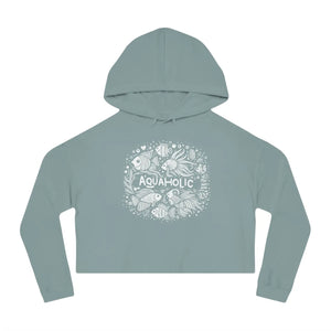 Aqua Holic Cropped Hoodie - Beach Vibes Fleece - Dipaliz - Hoodies - Xs