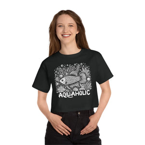 Aquaholic Cropped T-shirt - Sea Inspired Style - Dipaliz - Black / Xs