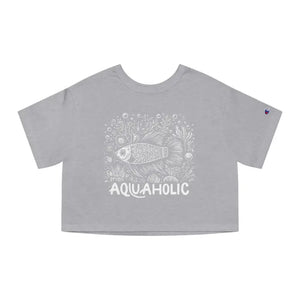 Aquaholic Cropped T-shirt - Sea Inspired Style - Dipaliz - Oxford Grey / Xs - T-shirts