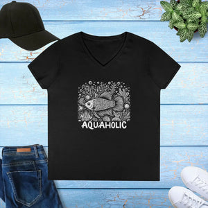 Aquaholic Ladies V-neck T-shirt - Elevates Everyday - Dipaliz - T-shirts - s