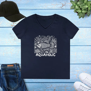 Aquaholic Ladies V-neck T-shirt - Elevates Everyday - Dipaliz - T-shirts - s