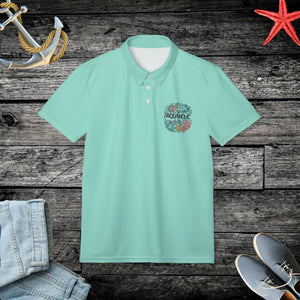 T-shirts - Aquaholic Unisex Polo - Chill Vibes Ocean Style - Dipaliz s / White Stitching
