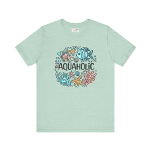 Aquaholic Unisex T-shirt - Beach Lovers Cotton Tee - Dipaliz - T-shirts