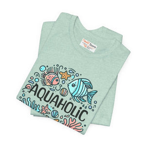 Aquaholic Unisex T-shirt - Beach Lovers Cotton Tee - Dipaliz - T-shirts