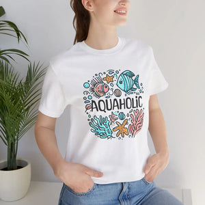 Aquaholic Unisex T-shirt - Beach Lovers Cotton Tee - Dipaliz - T-shirts