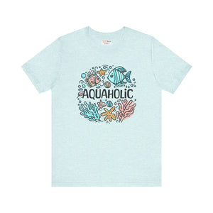 Aquaholic Unisex T-shirt - Beach Lovers Cotton Tee - Dipaliz - T-shirts