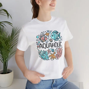 Aquaholic Unisex T-shirt for Beach Lovers and Ocean Enthusiasts - Dipaliz - T-shirts