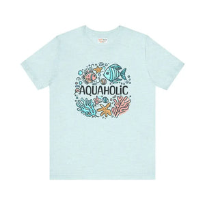 Aquaholic Unisex T-shirt for Beach Lovers and Ocean Enthusiasts - Dipaliz - T-shirts