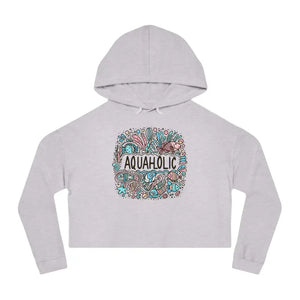 Cropped Hooded Sweatshirt - Beach Vibe Pastel Style - Dipaliz - Grey Heather / Xs - Hoodies