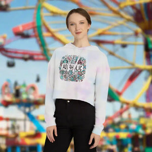 Cropped Hooded Sweatshirt - Beach Vibe Pastel Style - Dipaliz - Hoodies