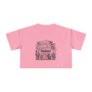 Aquaholic Women’s Crop Tee - Summer Vibes Cotton - Dipaliz - Tops - Xs