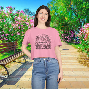 Aquaholic Women’s Crop Tee - Summer Vibes Cotton - Dipaliz - Tops - Xs