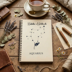 Dipaliz aquarius constellation spiral notebook ruled - notebooks & notepads