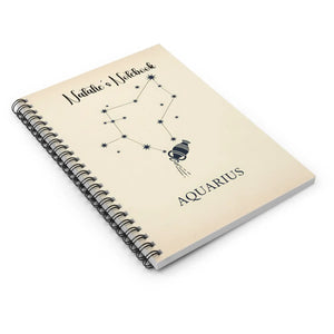 Personalized Aquarius Constellation Spiral Notebook - Dipaliz - Notebooks & Notepads