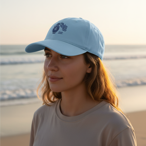 Aquarius hat worn by the seaside