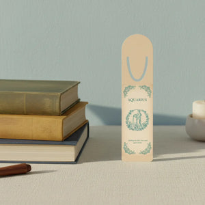 Aquarius Zodiac Bookmark – Astrology Metal Page Marker with ?Nothing but the Blue Skies’ Quote - Bookmarks