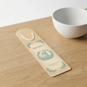 Aquarius Zodiac Bookmark – Astrology Metal Page Marker with ?Nothing but the Blue Skies’ Quote - Bookmarks