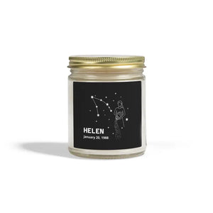 Personalized Coconut Apricot Wax Candle - Celestial Energy - Dipaliz - 9oz / Clear / Vanilla Bean - Home Decor