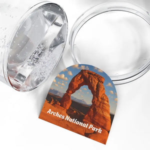 Arches National Park Snow Globe - Starlit Winter Wonderland - Dipaliz - 3.5’’ × 3.4’’ - Globes