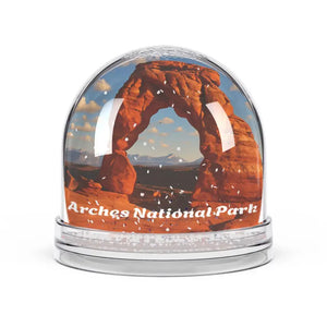 Arches National Park Snow Globe - Starlit Winter Wonderland - Dipaliz - 3.5’’ × 3.4’’ - Globes