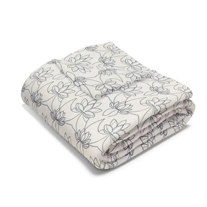Home Decor - Arctic Fleece Blanket - Cozy Lotus Pattern Winter Throw - Dipaliz