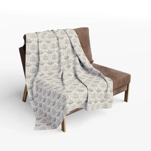 Home Decor - Arctic Fleece Blanket - Cozy Lotus Pattern Winter Throw - Dipaliz