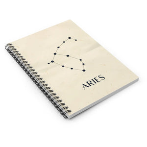 Aries Constellation Spiral Zodiac Ruled Journal - Dipaliz - Notebooks & Notepads
