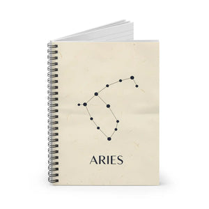 Aries Constellation Spiral Zodiac Ruled Journal - Dipaliz - Notebooks & Notepads
