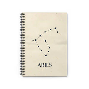 Aries Constellation Spiral Zodiac Ruled Journal - Dipaliz - Notebooks & Notepads