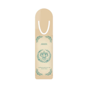 Aries Zodiac Bookmark, Celestial Metal with Lion Design - Bookmarks