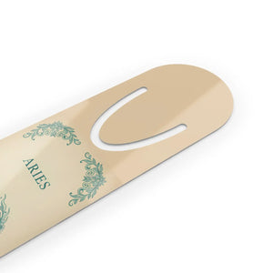 Aries Zodiac Bookmark, Celestial Metal with Lion Design - Bookmarks