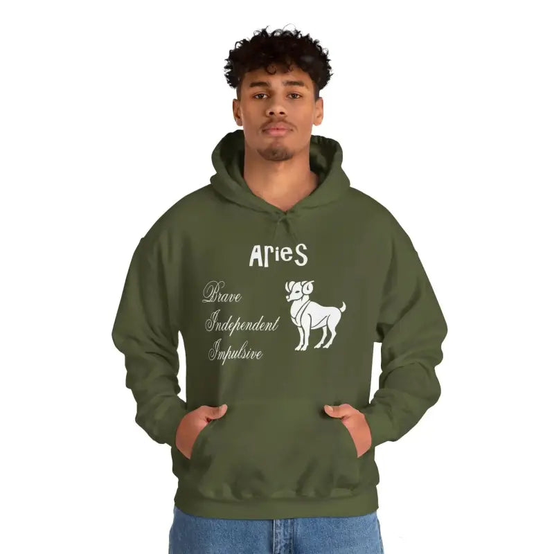 Aries Zodiac Hooded Sweatshirt: Ultimate Cozy Style! - Hoodie