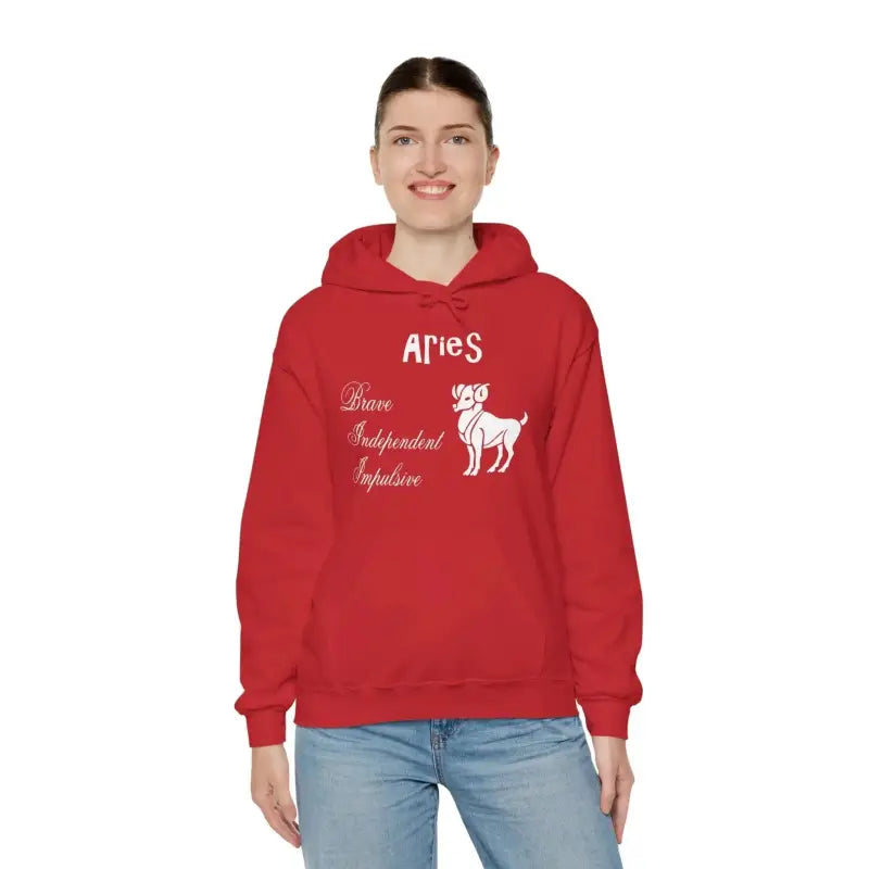 Aries Zodiac Hooded Sweatshirt: Ultimate Cozy Style! - Hoodie