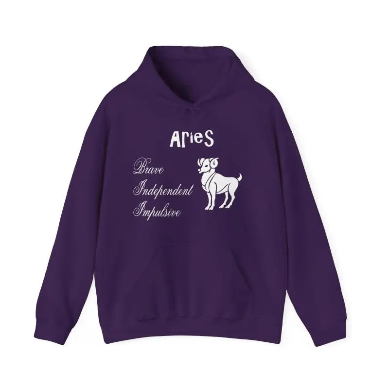 Aries Zodiac Hooded Sweatshirt: Ultimate Cozy Style! - Hoodie