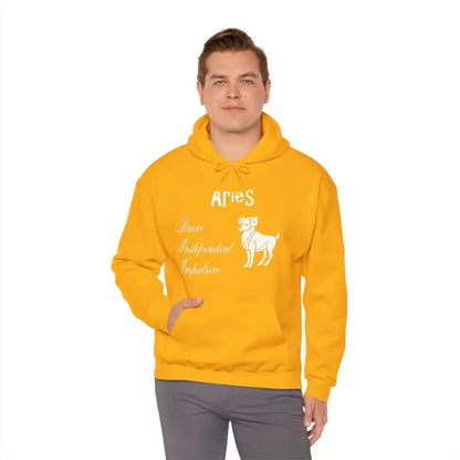 Aries Zodiac Hooded Sweatshirt: Ultimate Cozy Style! - Hoodie