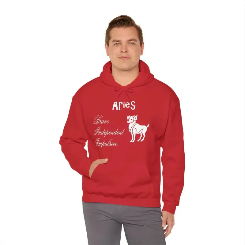 Aries Zodiac Hooded Sweatshirt: Ultimate Cozy Style! - Hoodie