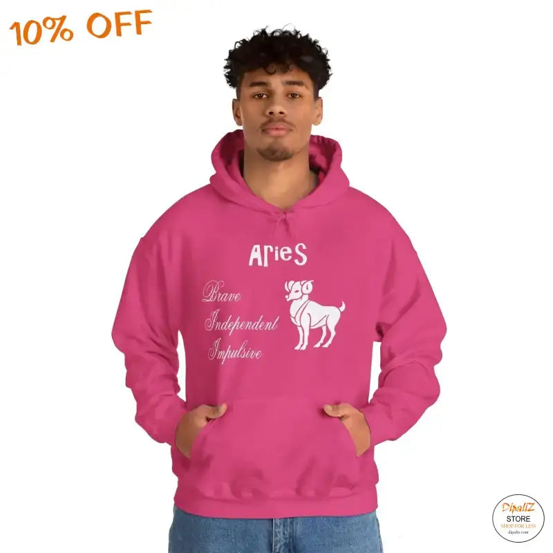 Aries Zodiac Hooded Sweatshirt: Ultimate Cozy Style! - Hoodie