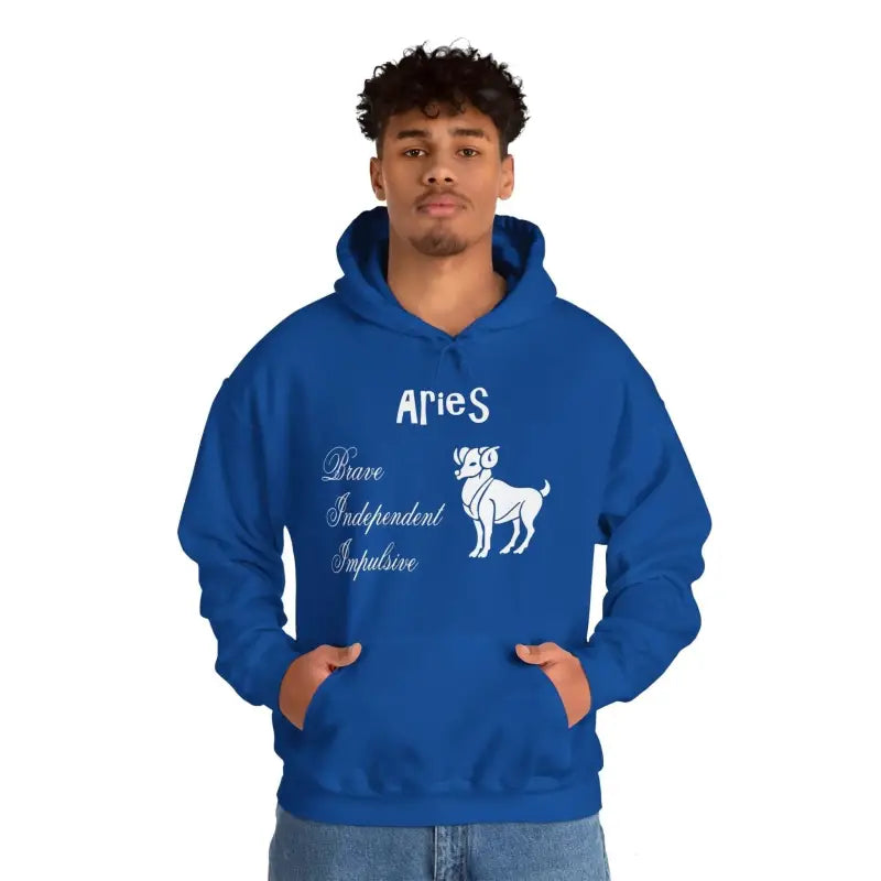 Aries Zodiac Hooded Sweatshirt: Ultimate Cozy Style! - Hoodie