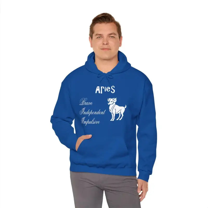 Aries Zodiac Hooded Sweatshirt: Ultimate Cozy Style! - Hoodie