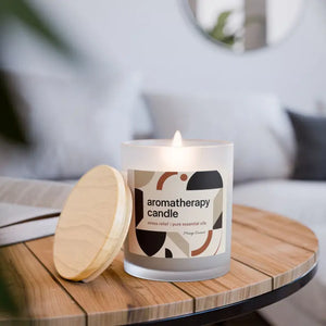 Frosted Glass Aromatherapy Candle - Soothing Glow Serenity - Dipaliz - Candles