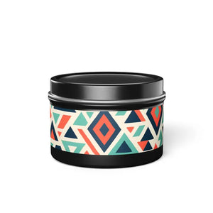 Aromatherapy Tin Candle Lead-free Cotton Glow - Dipaliz - 4oz / Black / Spa Retreat - Candles