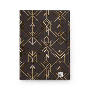 Art Deco Gold Arrow Hardcover Journal - Sewn Casewrap Binding - Dipaliz - Journals