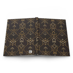 Art Deco Gold Arrow Hardcover Journal - Sewn Casewrap Binding - Dipaliz - Journals