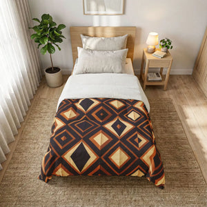 Art Deco Pattern Cotton Comforter - Soft Custom Bedding - Dipaliz - Home Decor