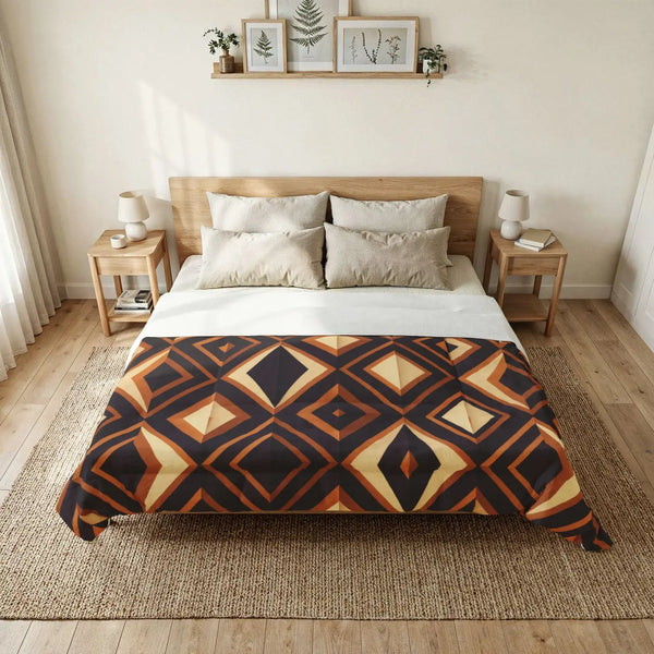 Art Deco Pattern Cotton Comforter - Soft Custom Bedding - Dipaliz - Home Decor