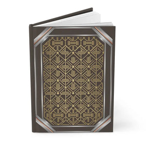 Art Deco Pattern Hardcover Journal - Geometric Notebook Gift - Dipaliz - Paper Products