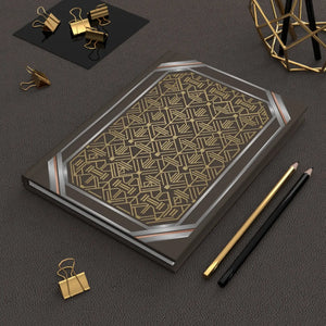 Art Deco Pattern Hardcover Journal - Geometric Notebook - Dipaliz - Journals